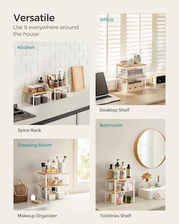 Foto 4 | Foto 4 | Armario Organizador De Estantes Songmics Kitchen Set 2 Cloud White