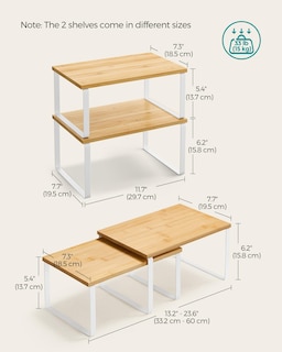 Foto 5 | Foto 5 | Armario Organizador De Estantes Songmics Kitchen Set 2 Cloud White