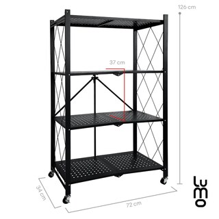 Foto 3 | Foto 3 | Estante Anaquel Organizador Plegable 4 Niveles Rack Metalico