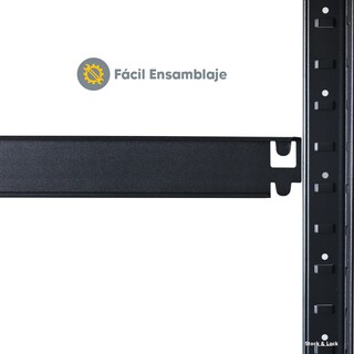 Foto 7 | Foto 7 | Estante Organizador Stock & Lock 4 Niveles Negro Mueble Multiusos