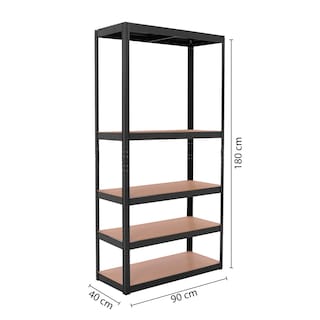 Foto 2 | Foto 2 | Estante Guardex Negro Braford Multiuso 5 Pisos