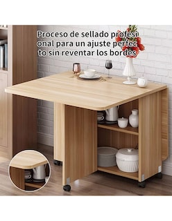 Foto 8 | Foto 8 | Mesa Plegable Moderna MDF Minimalista Portatil 120 cm