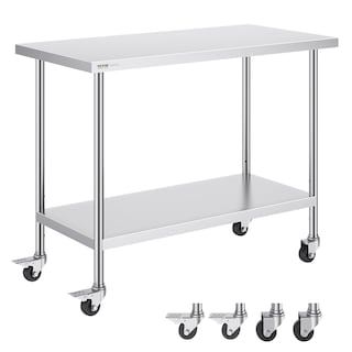 Foto 1 | Foto 1 | Mesa De Trabajo Vevor De Acero Inoxidable 60x120x96 Cm Con Ruedas - Venta Internacional.