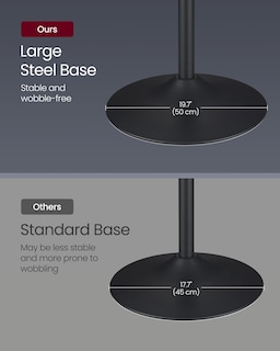 Foto 4 | Foto 4 | Mesas De Bar Redondas Vasagle Con Luces, Tapas De Cristal Y Base De Acero, Juego De 2 - Venta Internacional.