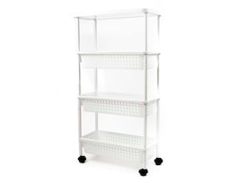 Carro Organizador de 4 Niveles Good & Good M17-co0050 color Blanco