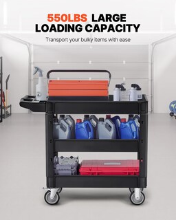 Foto 2 | Foto 2 | Carrito Utilitario Vevor De Plástico De 3 Niveles Con Capacidad De 250 Kg Con Ruedas Giratorias - Venta Internacional.