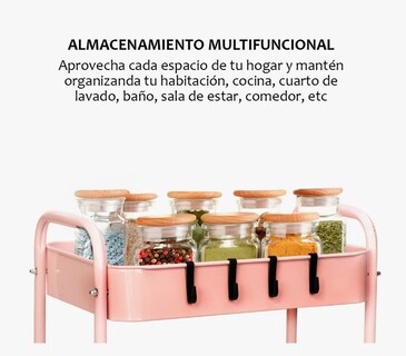 Foto 5 | Foto 5 | Carrito Organizador De Metal Transportador Metálico Ruedas