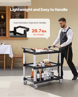 Foto 5 | Foto 5 | Carrito Utilitario Vevor, 500 Libras, Carga 3 Niveles, Plástico Con Ruedas 31.1 X 19.3 - Venta Internacional.
