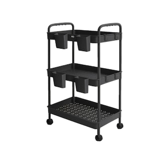 Foto 1 | Foto 1 | Carrito Organizador 3 Niveles 4 Cestos y Ganchos Eo Safe Imports Esi-20635 Negro