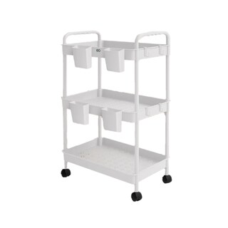 Foto 1 | Foto 1 | Carrito Organizador 3 Niveles 4 Cestos y Ganchos Eo Safe Imports Esi-20634 Blanco