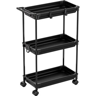 Foto 1 | Foto 1 | Carrito De Almacenamiento Con Ruedas Simple Houseware Standard De 3 Niveles Negro - Venta Internacional.
