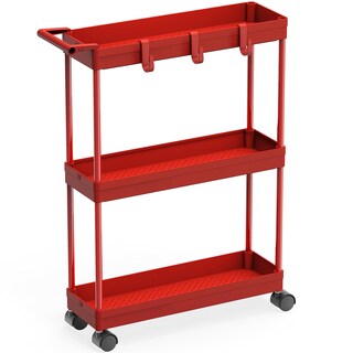 Foto 1 | Foto 1 | Carrito De Almacenamiento Simple Houseware De 3 Niveles Delgado Y Estrecho Rojo - Venta Internacional.