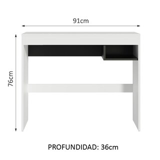 Foto 4 | Foto 4 | Escritorio Madesa Rubí con Tapa de Madera y 1 Nicho