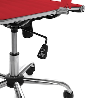 Foto 6 | Foto 6 | Silla Ergonómica de Escritorio Eke Life Home Tapizado en Cuero Sintético Mesh y Tela Rojo