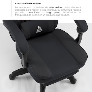 Foto 6 | Foto 6 | Silla Gamer Playfever Omega Escritorio Ergonómica Reclinable Negra