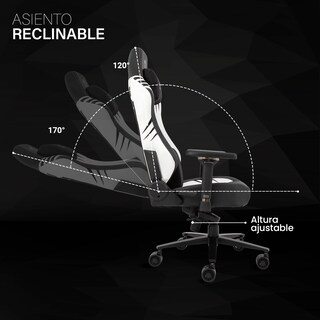 Foto 4 | Foto 4 | Silla Gamer Premium | Secret | Reclinable | Memory Foam | Magnetica (Negro)