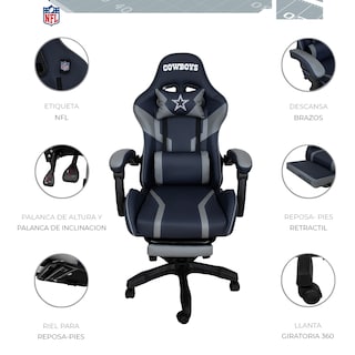 Foto 3 | Foto 3 | Silla Gamer NFL Dallas Cowboys Reclinable