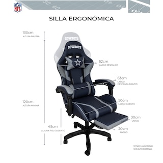 Foto 5 | Foto 5 | Silla Gamer NFL Dallas Cowboys Reclinable
