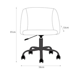 Foto 6 | Foto 6 | Silla De Oficina Giratoria En Terciopelo Azul Con Altura Ajustable Y Asiento Acolchado