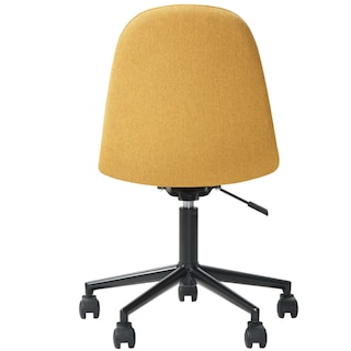 Foto 5 | Foto 5 | Silla De Oficina Giratoria Amarilla Con Altura Ajustable Y Asiento Acolchado En Tela De Lino