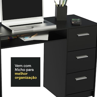 Foto 6 | Foto 6 | Escritorio Madesa Alaska Y Librero Organizador 6906 Negro
