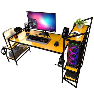 Foto 1 | Foto 1 | Escritorio Gamer Ambientika Modelo J Amarillo