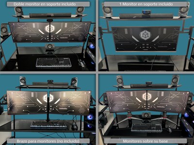 Foto 5 | Foto 5 | Escritorio Gamer Ambientika Modelo H Blanco