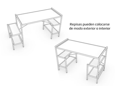 Foto 5 | Foto 5 | Escritorio Gamer Ambientika Modelo N Azul