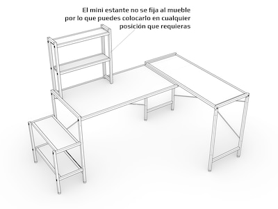 Foto 7 | Foto 7 | Escritorio Gamer Ambientika Modelo L Blanco