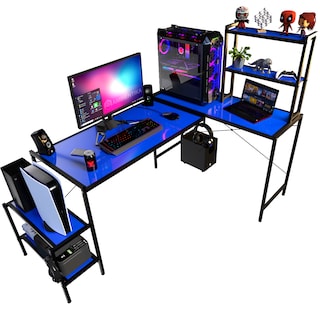 Foto 1 | Foto 1 | Escritorio Gamer Ambientika Modelo L Azul