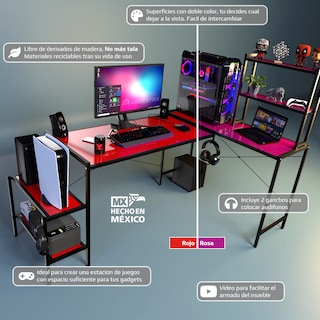 Foto 2 | Foto 2 | Escritorio Gamer Ambientika Modelo L Rojo