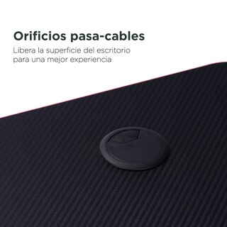 Foto 6 | Foto 6 | Escritorio Gamer Top Living Gt-k Con Orificios Pasa-cables Color Negro Y Rojo