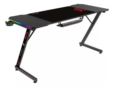 Foto 2 | Foto 2 | Escritorio Gamer Balam Rush Ergonómico Olympus Spot Glow Mrx6000 Negro Estructura Z 140x60cm Soporta Hasta 100 Kg