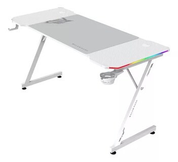 Foto 1 | Foto 1 | Escritorio Gamer Balam Rush Ergonómico Olympus Spot Glow Mrx6000 Blanco Estructura Z 140x60cm Soporta Hasta 100 Kg