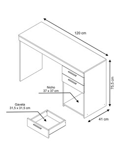 Foto 5 | Foto 5 | Escritorio Skal 2 Cajones
