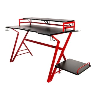 Foto 2 | Foto 2 | Escritorio Gamer Naceb Con Plataforma Negro Rojo 1.59x64.7cm Na-0646