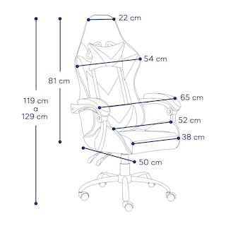 Foto 6 | Foto 6 | Silla Gamer Mobi Asher Negro Con Rojo Ergonómica