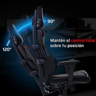 Foto 3 | Foto 3 | Silla Gamer Balam Rush Bolt Rush Pa Ergonomica Reclinable 120° 150kg Reposabrazos 3d Piston Clase 4 Negro Br-940528