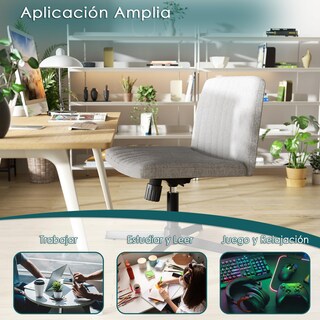 Foto 7 | Foto 7 | Silla De Oficina Furniturer Alintoner Gris 57 X 49 X 74.5 87 Cm