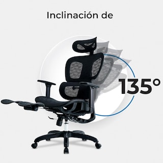 Foto 4 | Foto 4 | Silla Ejecutiva Acteck Flux Pro Ec757 Ergonomica Reclinable 135° 136kg Reposabrazos 3d Reposapies Ne