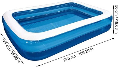 Foto 2 | Foto 2 | Alberca Inflable YEI 10291 color Azul Familiar Rectangular 270 X 175 X 50 CM