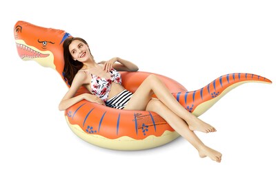 Foto 4 | Foto 4 | Flotador Inflable Con Forma De Dinosaurio Jasonwell T-rex De 2,36 M Para Niños - Venta Internacional.