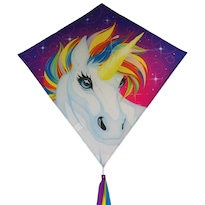 Unicornio En Forma De Diamante Kite In The Breeze De 76 Cm Con Colas De 3,6 M - Venta Internacional.