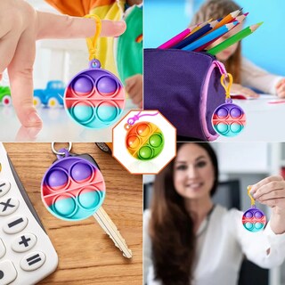 Foto 4 | Foto 4 | 48 Pcs De Niños Pop Push Belug It Llavero Juguete Antiestrés Cuadro Multicolor