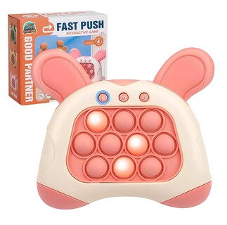 Foto 1 | Foto 1 | Juego Pop It Electronico Antiestrés Quick Push Consola Orejas, Blanco Rojo