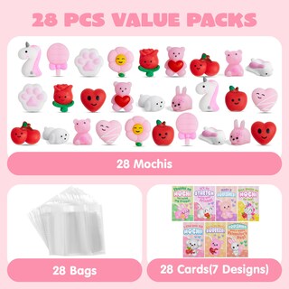 Foto 2 | Foto 2 | Tarjetas De Regalo Joyin Para El Día De San Valentín Con Forma De Mochi Squishy, 28 Paquetes - Venta Internacional.