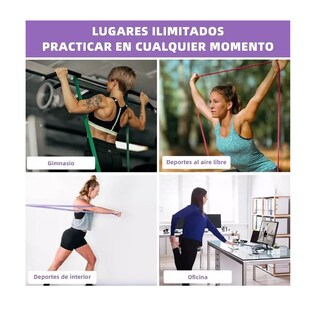 Foto 5 | Foto 5 | Bandas De Resistencia Belug Fitness En Casa Entrenamiento Tensión Multicolor