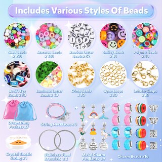 Foto 3 | Foto 3 | Kit De Fabricación De Pulseras Zooi Para Niñas De 6 A 12 Años Con 2400 Cuentas - Venta Internacional.