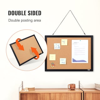 Foto 3 | Foto 3 | Tablero De Corcho Vevor De Doble Cara De 60 X 45 Cm Con Marco Para Oficina Y Hogar - Venta Internacional.