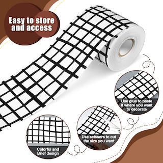 Foto 3 | Foto 3 | Tablón De Anuncios Borders Zonon Con Lunares Blancos Y Negros, 20 M - Venta Internacional.